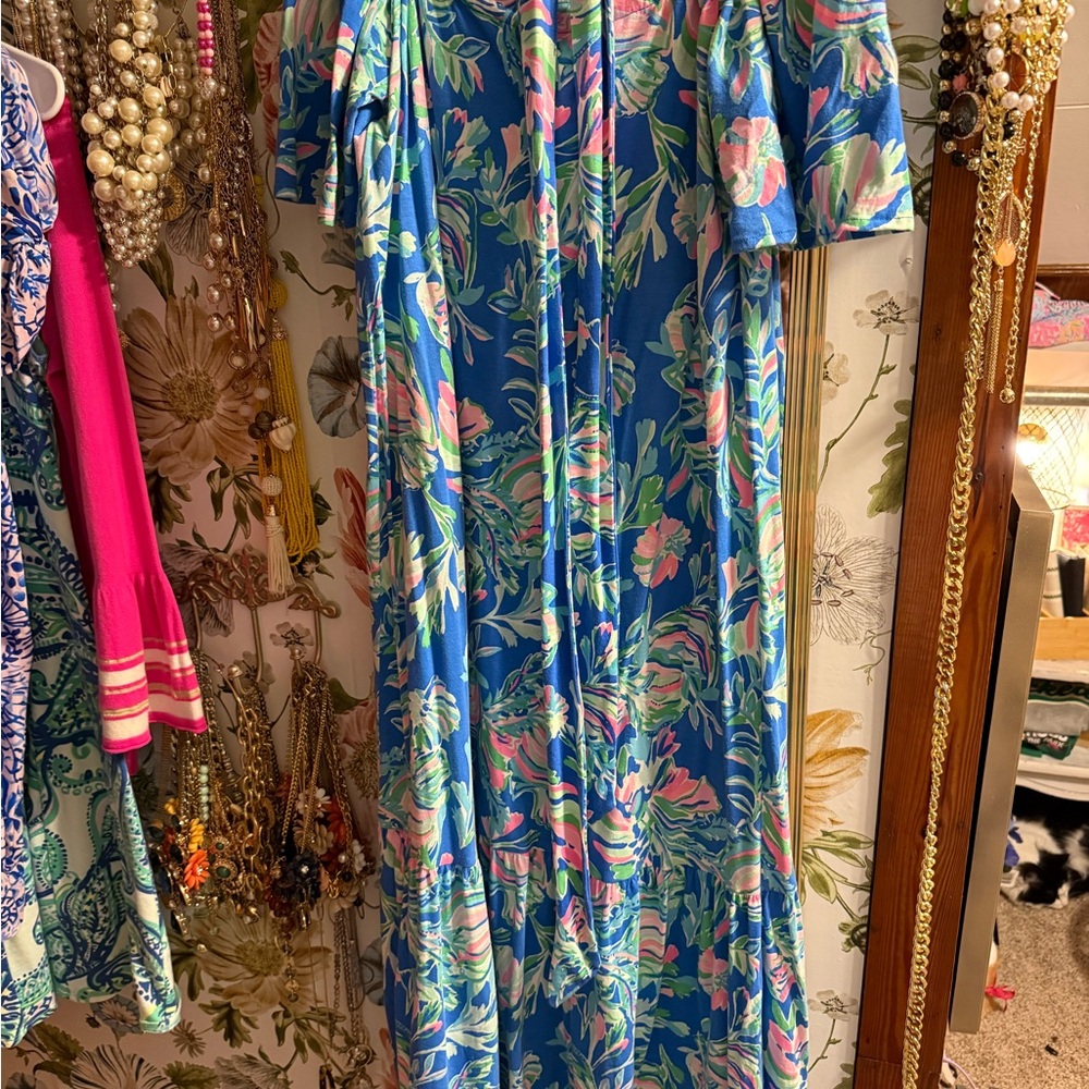 Lilly Pulitzer Blue Floral Dress